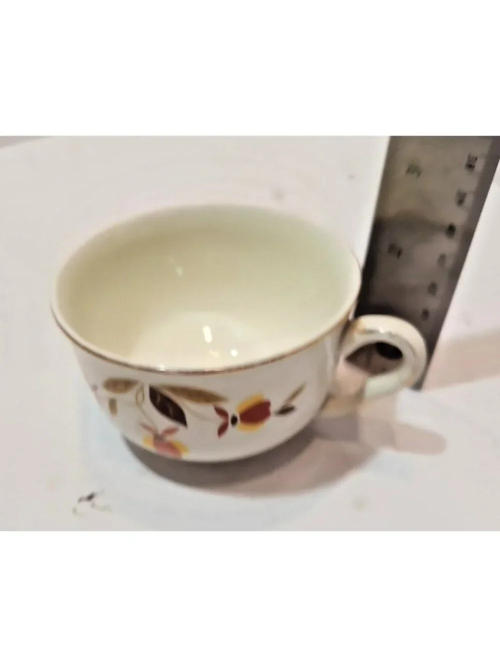 Vtg Superior Hall Quality Dinnerware Autumn Leaf  Tea /Coffee Cups Set of 4